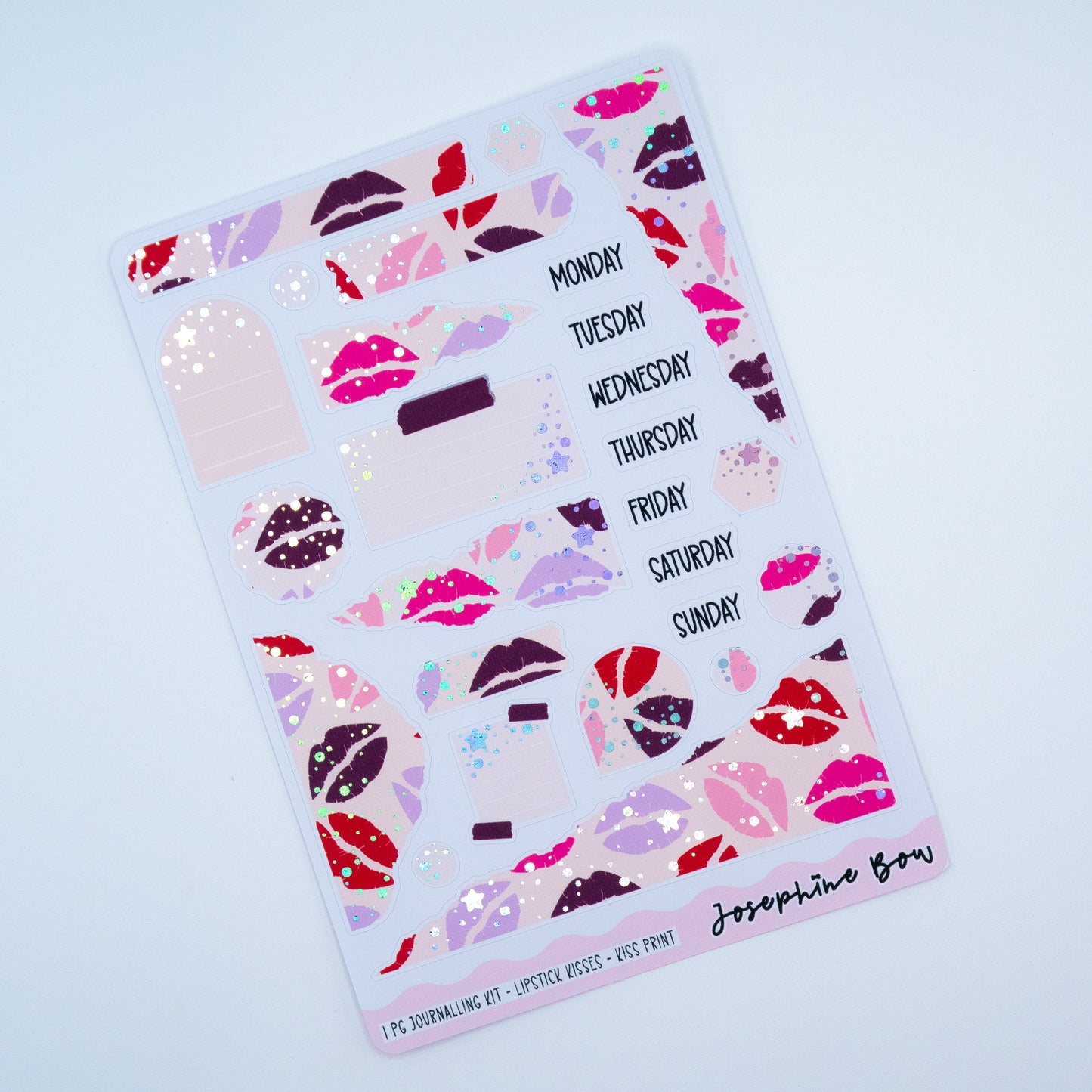 Lipstick Kisses | One Page Functional Journalling Kit