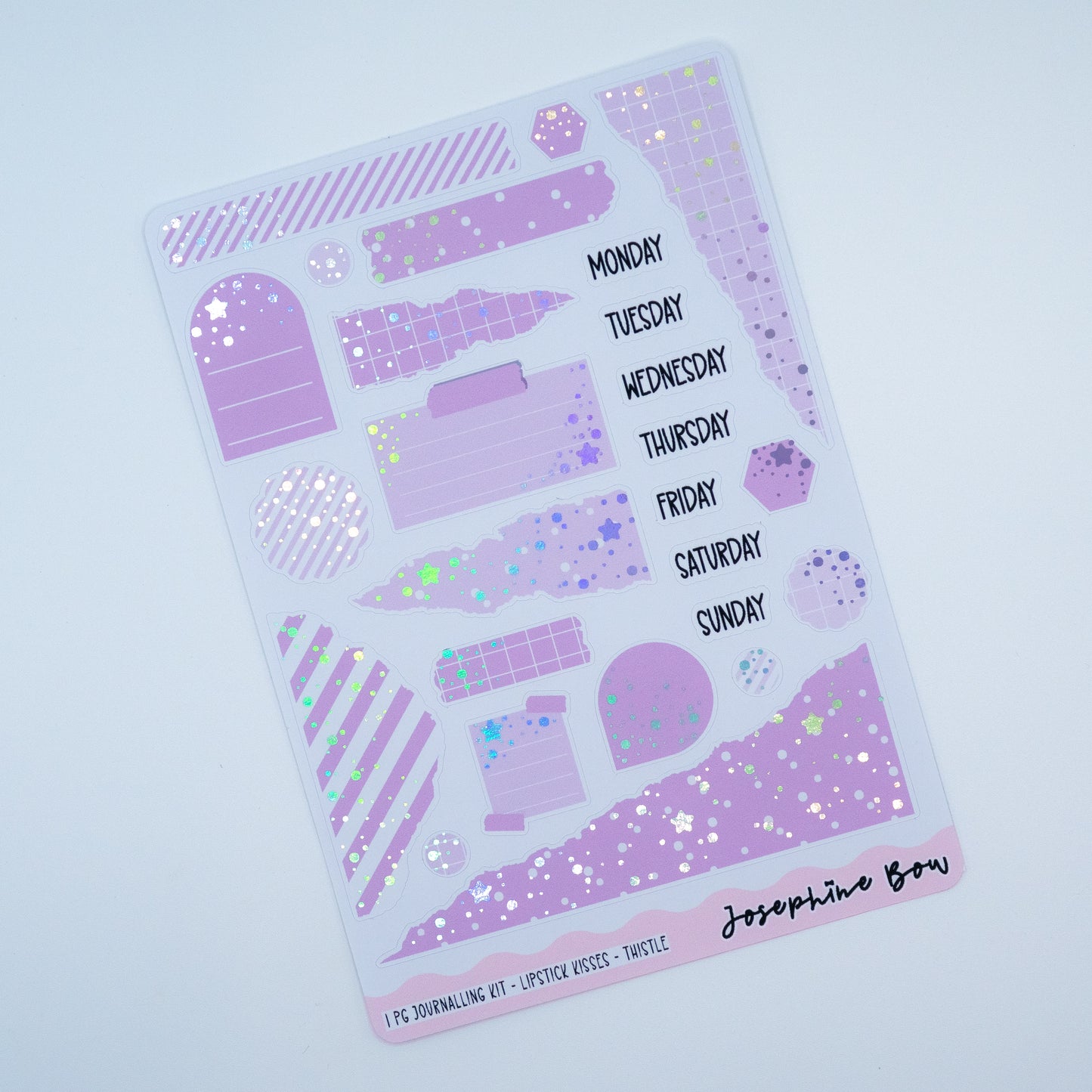 Lipstick Kisses | One Page Functional Journalling Kit