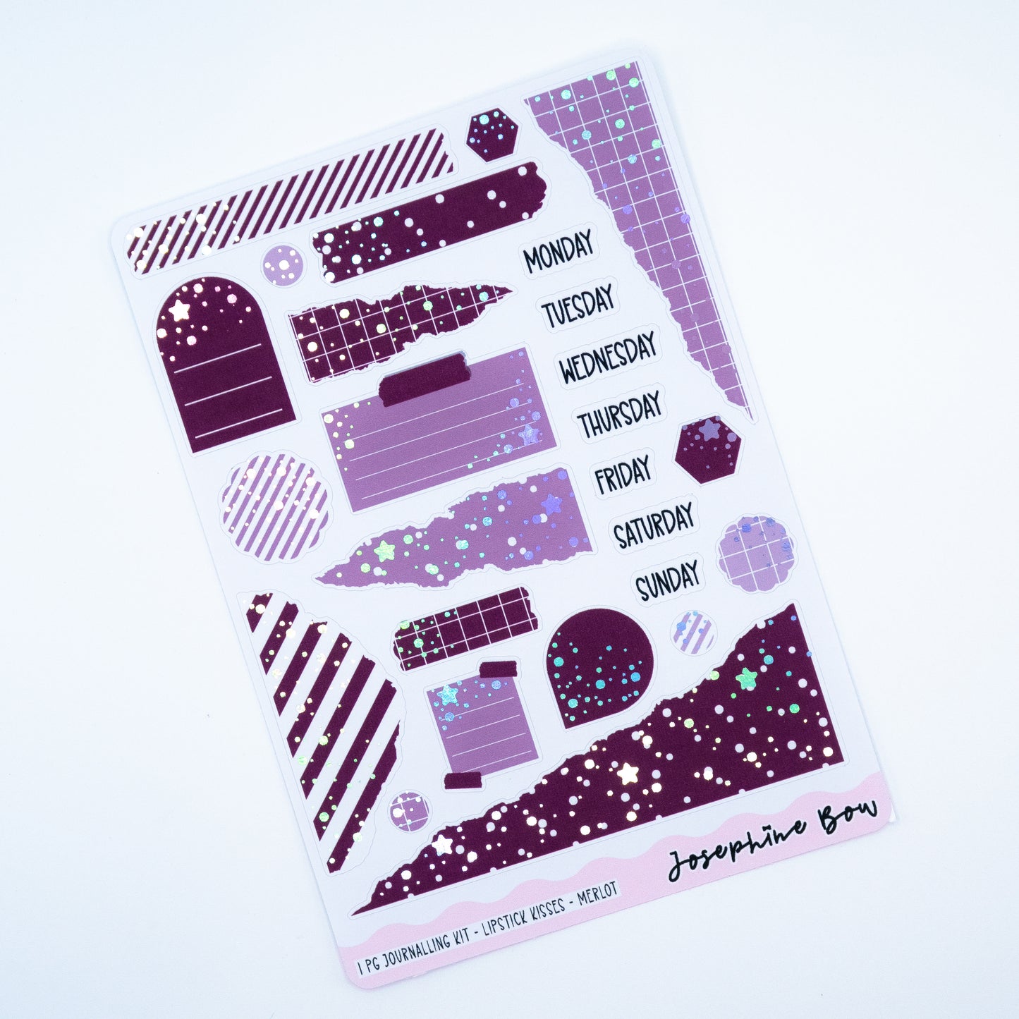 Lipstick Kisses | One Page Functional Journalling Kit