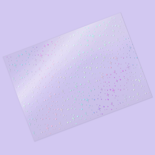 Beam Me Up | Glittering Galaxy Stars Foiled Acetate
