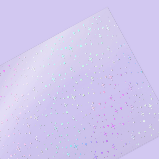 Beam Me Up | Glittering Galaxy Stars Foiled Acetate