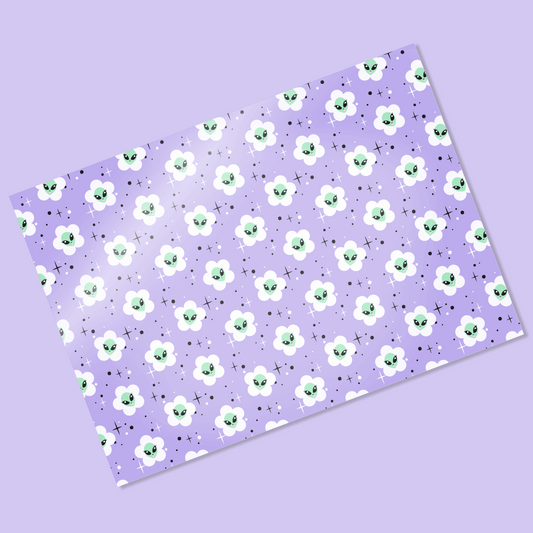 Beam Me Up | Alien Daisy Vellum & Acetate