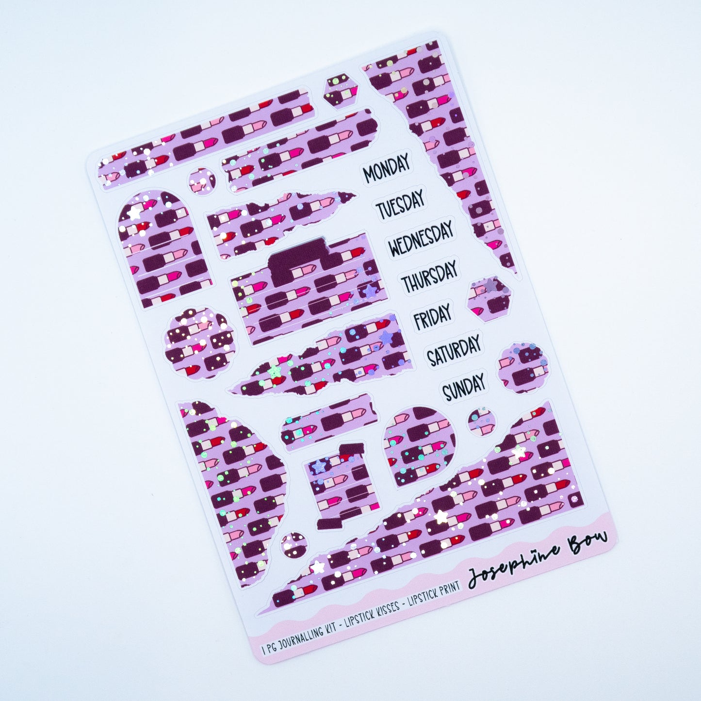 Lipstick Kisses | One Page Functional Journalling Kit