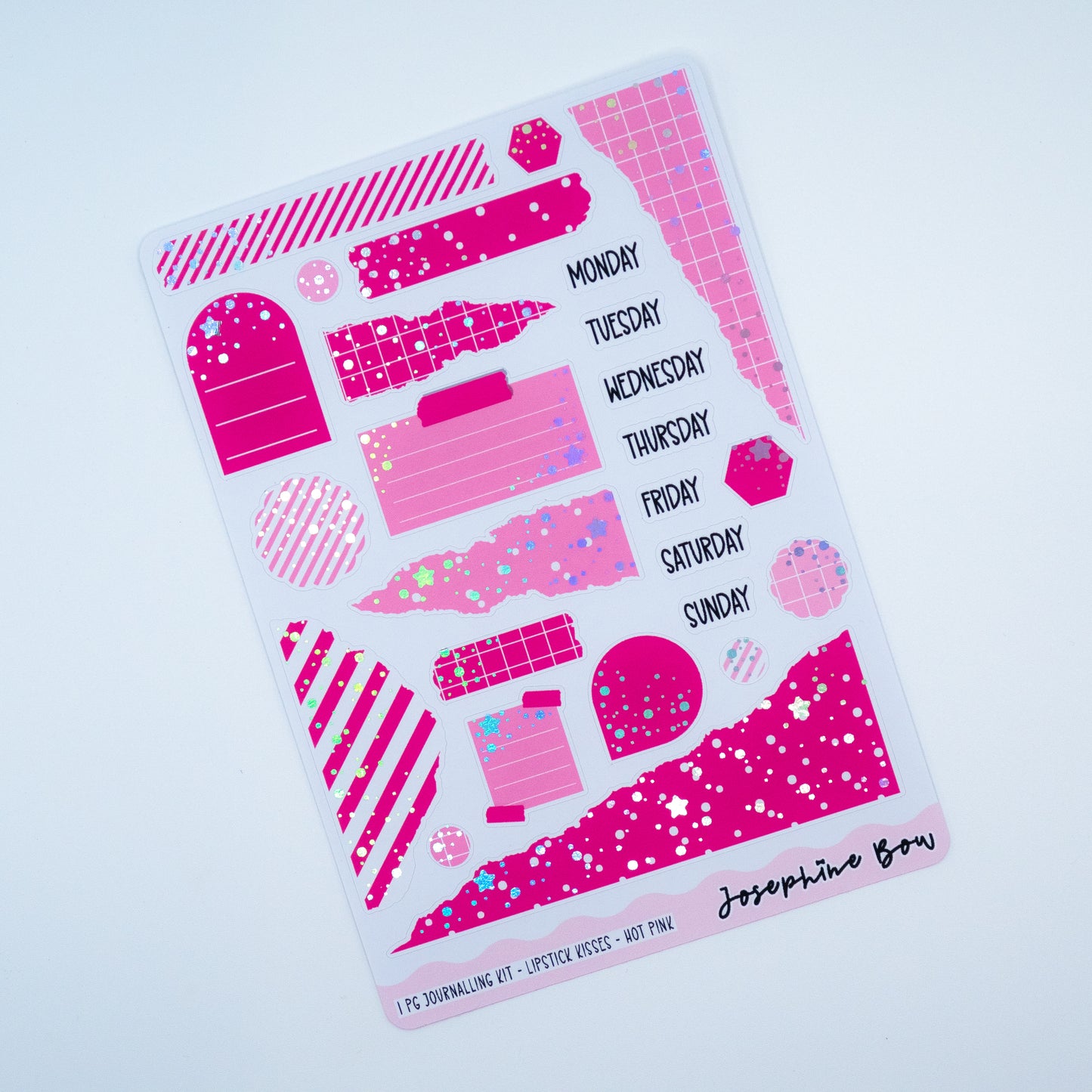 Lipstick Kisses | One Page Functional Journalling Kit