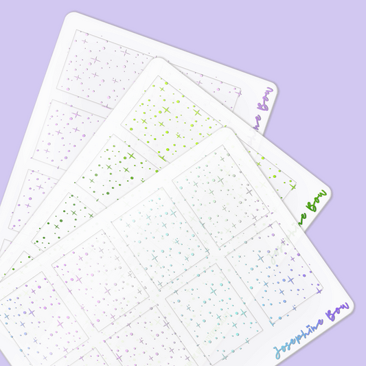 Beam Me Up Foil Underlays | Glittering Galaxy Stars