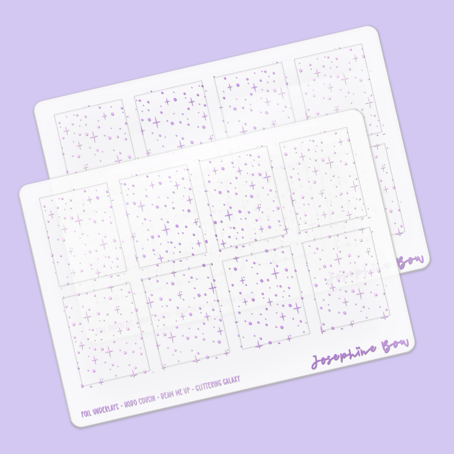 Beam Me Up Foil Underlays | Glittering Galaxy Stars