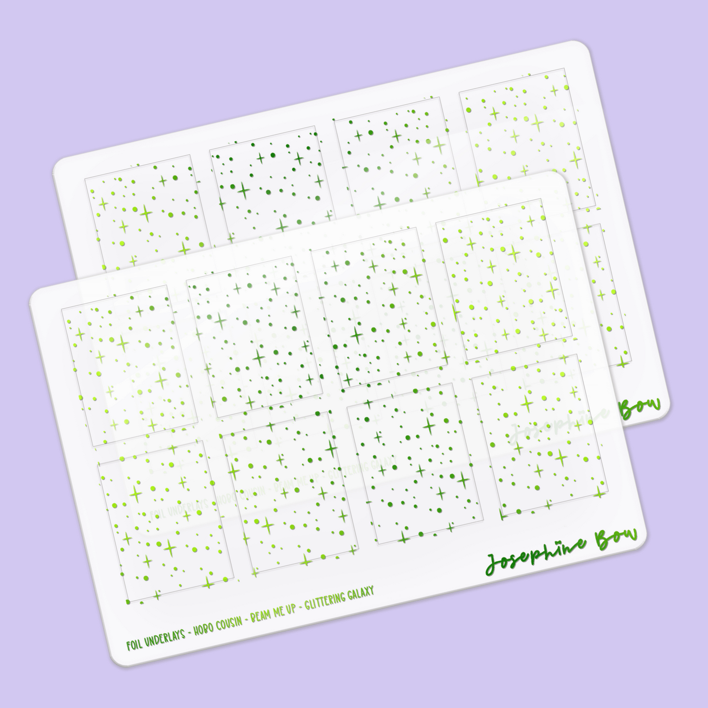 Beam Me Up Foil Underlays | Glittering Galaxy Stars