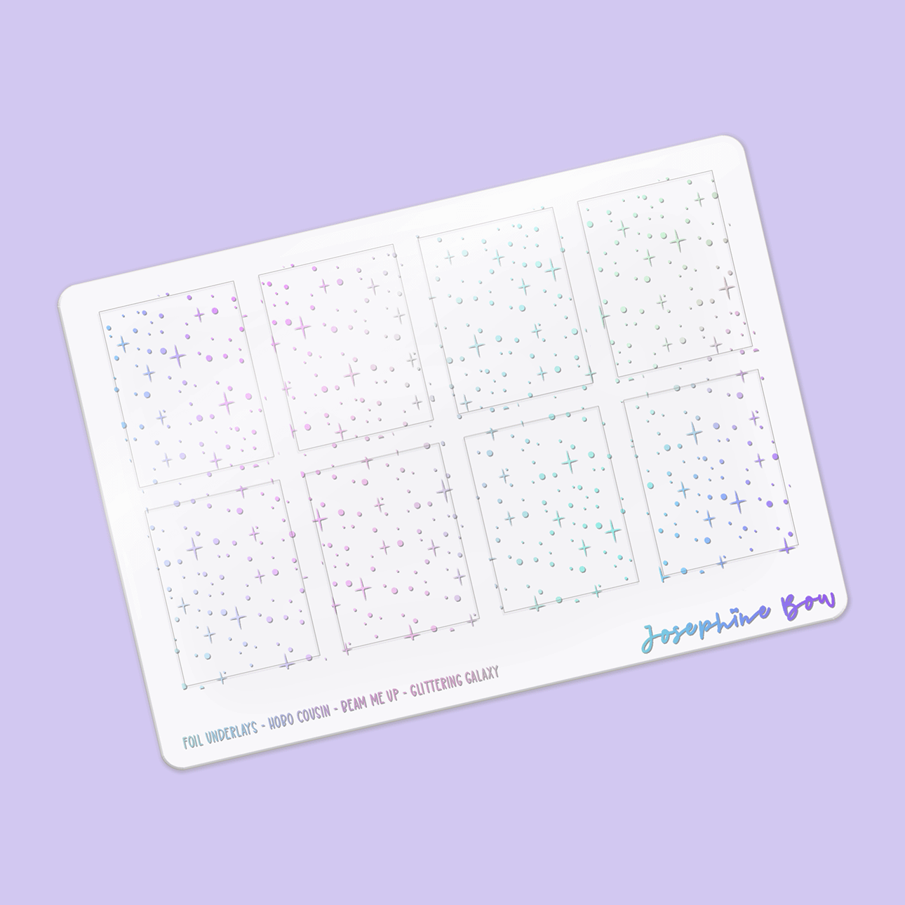 Beam Me Up Foil Underlays | Glittering Galaxy Stars