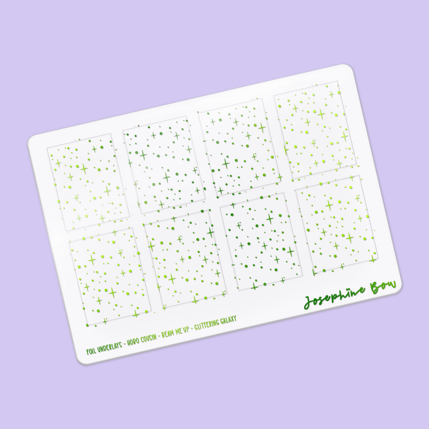 Beam Me Up Foil Underlays | Glittering Galaxy Stars