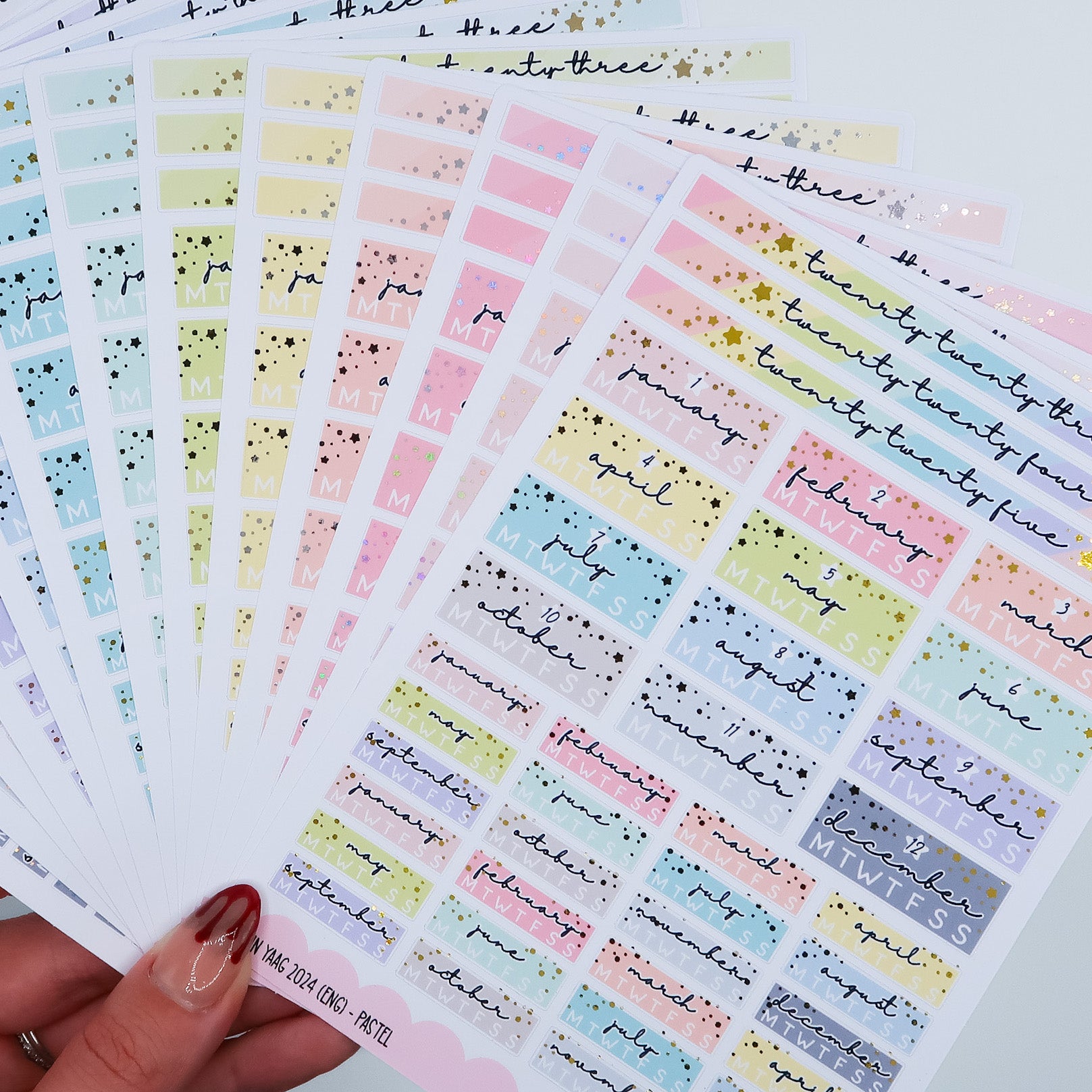 Hobonichi Cousin Foiled Year At A Glance 2024 - Pastel – Josephine Bow