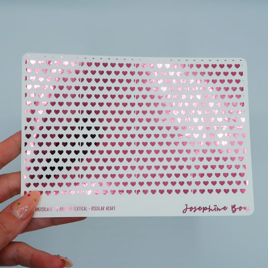 Transparent Foil Underlays | Regular Heart (36 foil colours)