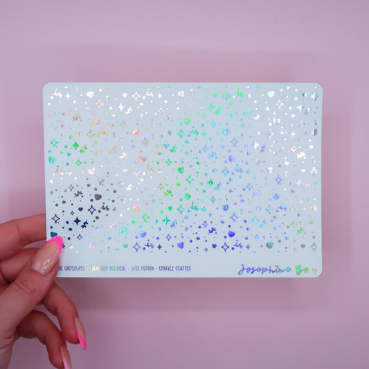 Love Potion Foil Underlays for Standard Vertical and Hobo Cousin| Sparkle Scatter (choose your foil colour)