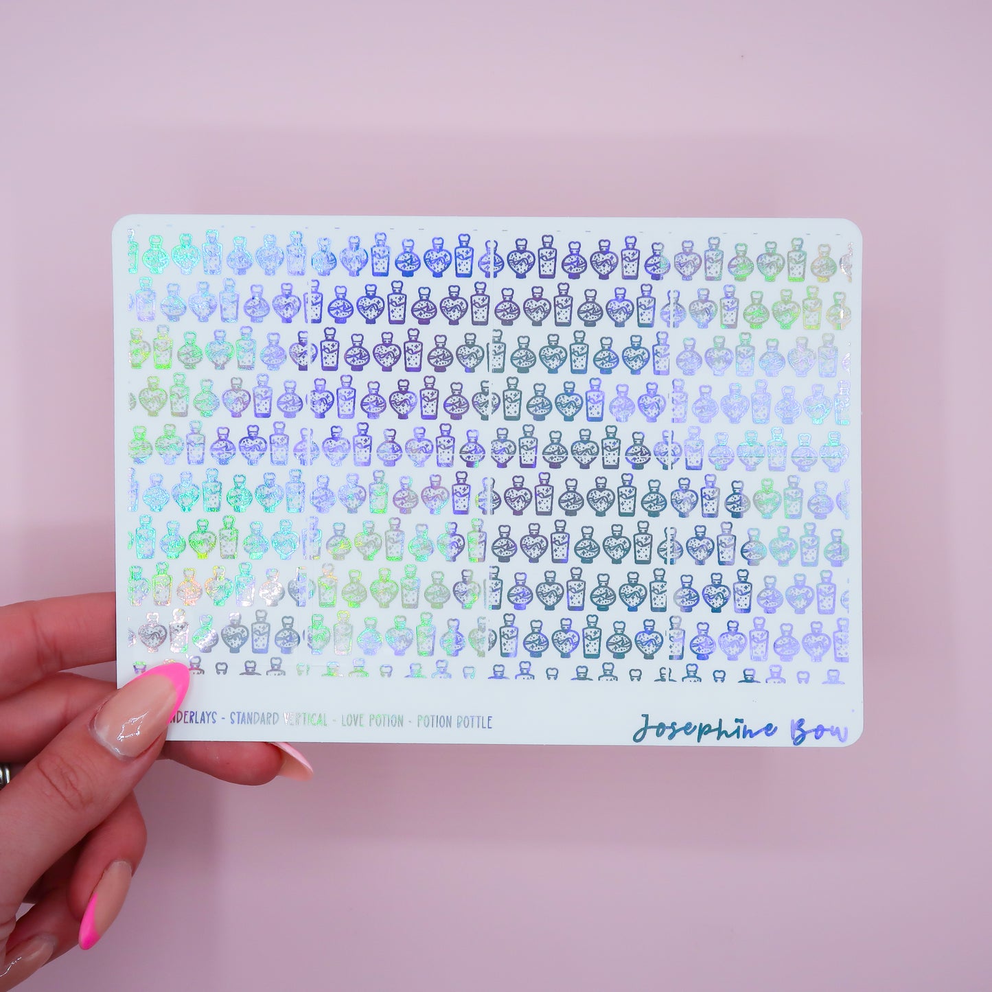 Love Potion Foil Underlays for Standard Vertical and Hobo Cousin| Potion Bottles (choose your foil colour)