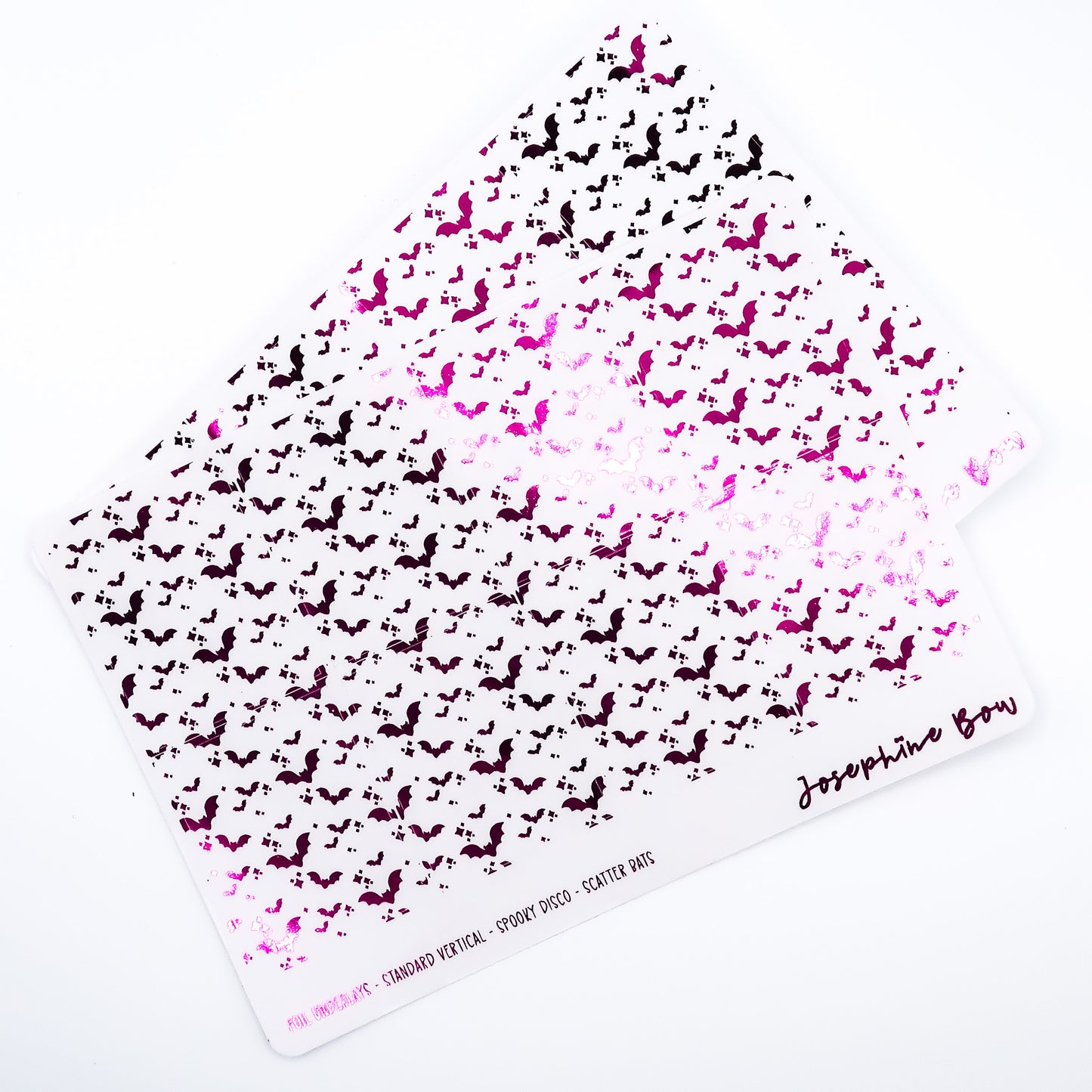Spooky Disco Foil Underlays | Disco Bats (choose your foil colour)