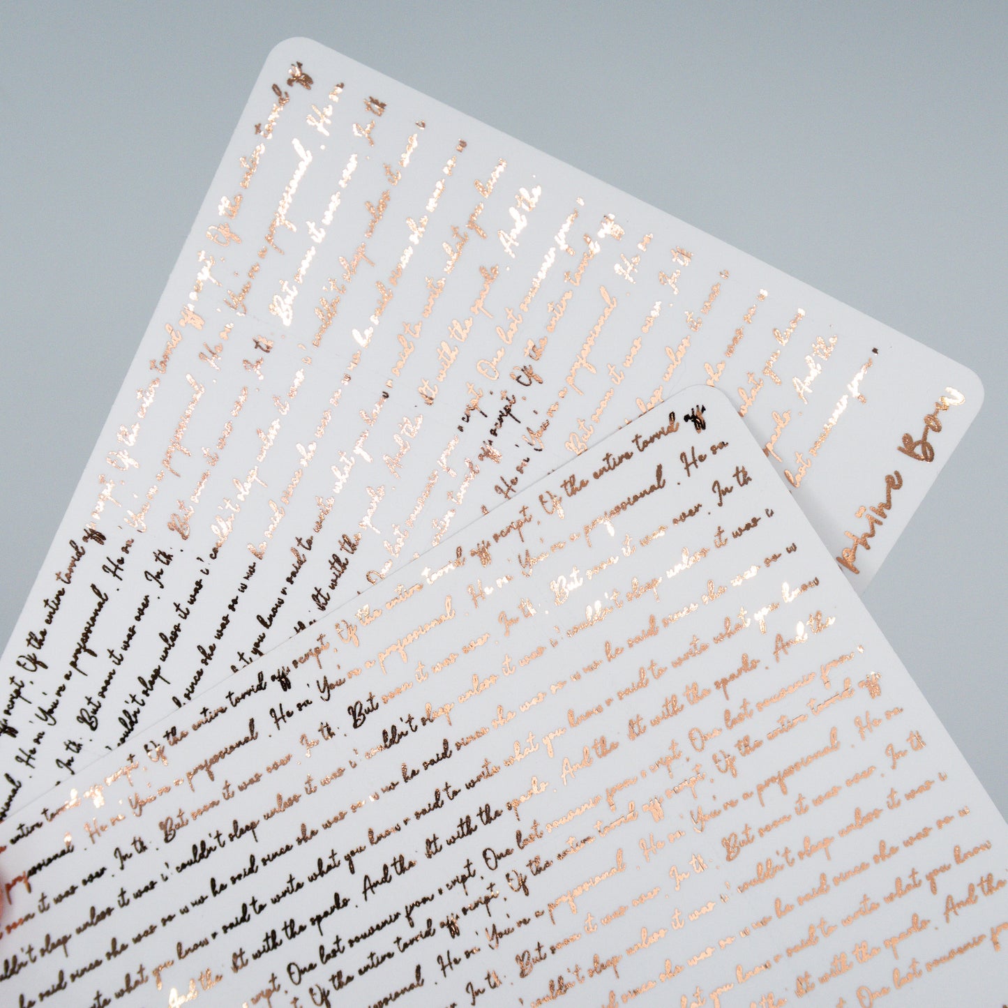 Cosy Book Nook Foil Underlays | Manuscript (choose your foil colour)