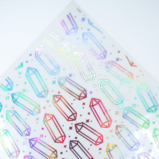 Moonlit Manifesting | Crystals Foiled Acetate