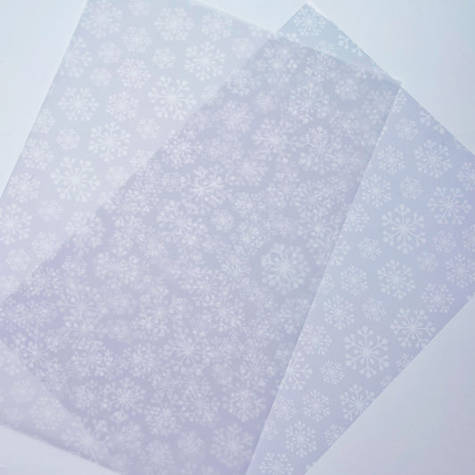 Christmas Tree Farm | Snowflake Print Vellum & Acetate