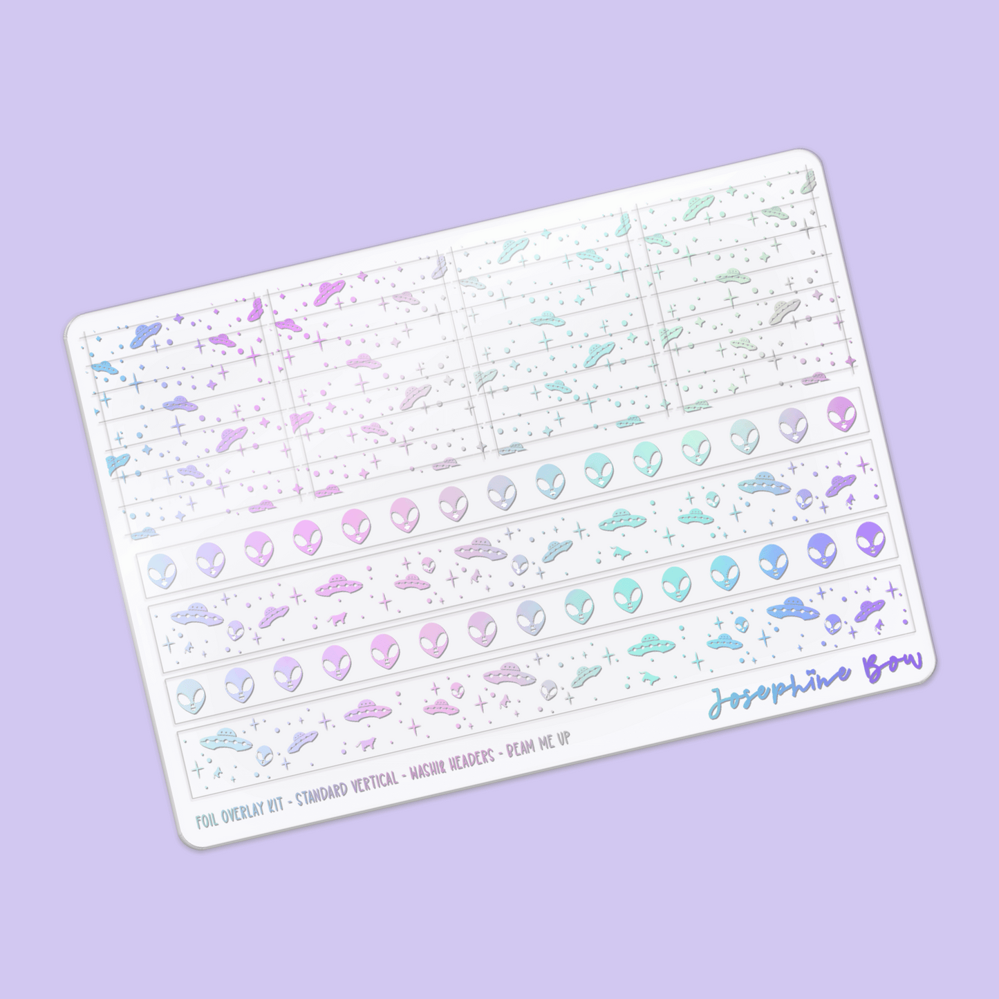 Beam Me Up | Standard Vertical Overlay Kit (foil colour choices)