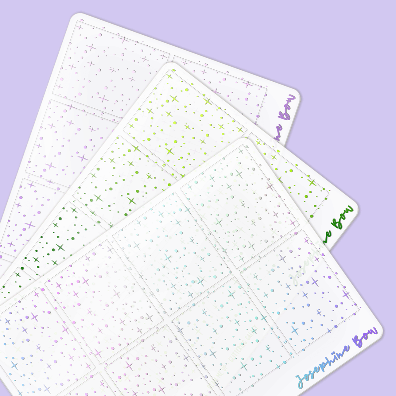 Beam Me Up Foil Underlays | Glittering Galaxy Stars