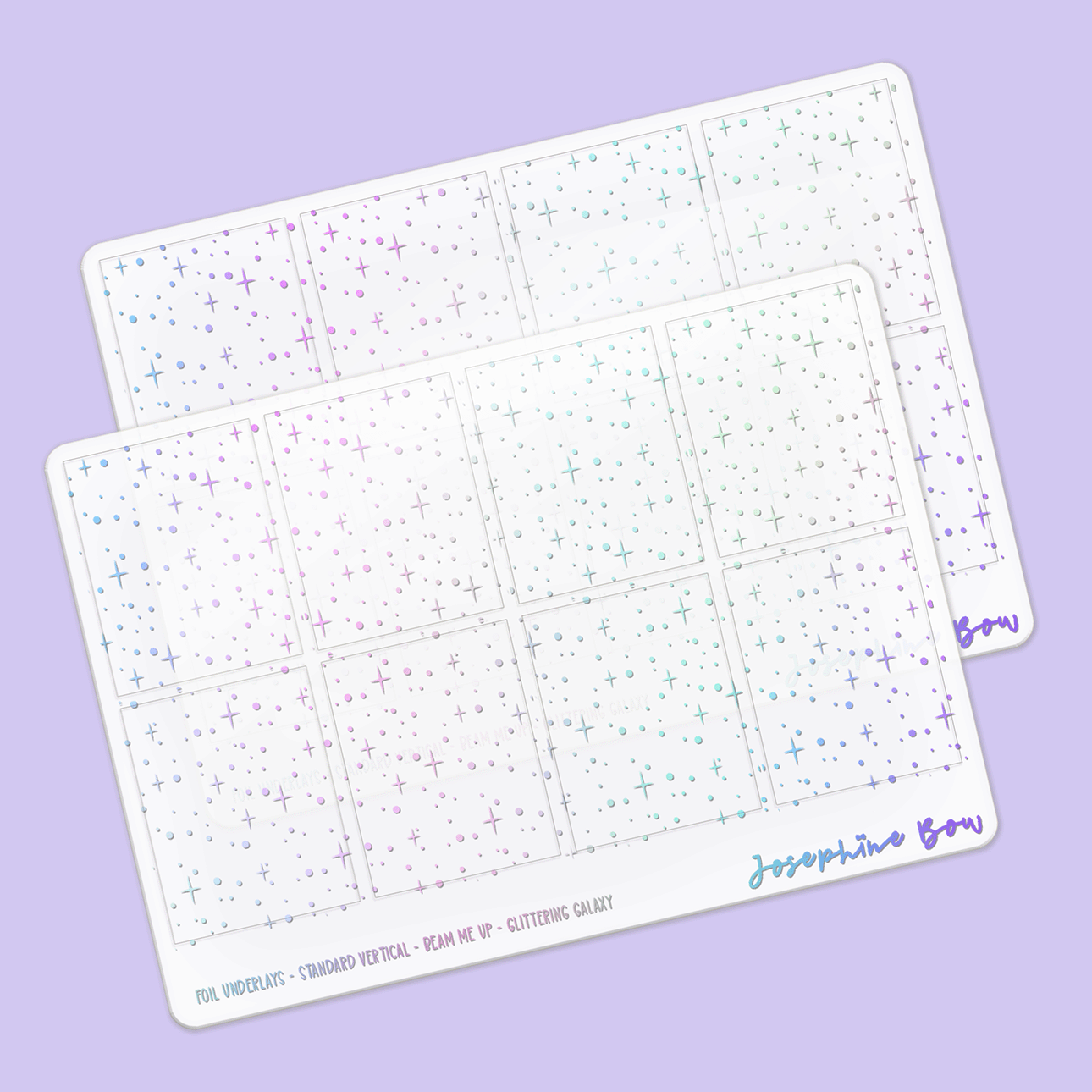 Beam Me Up Foil Underlays | Glittering Galaxy Stars