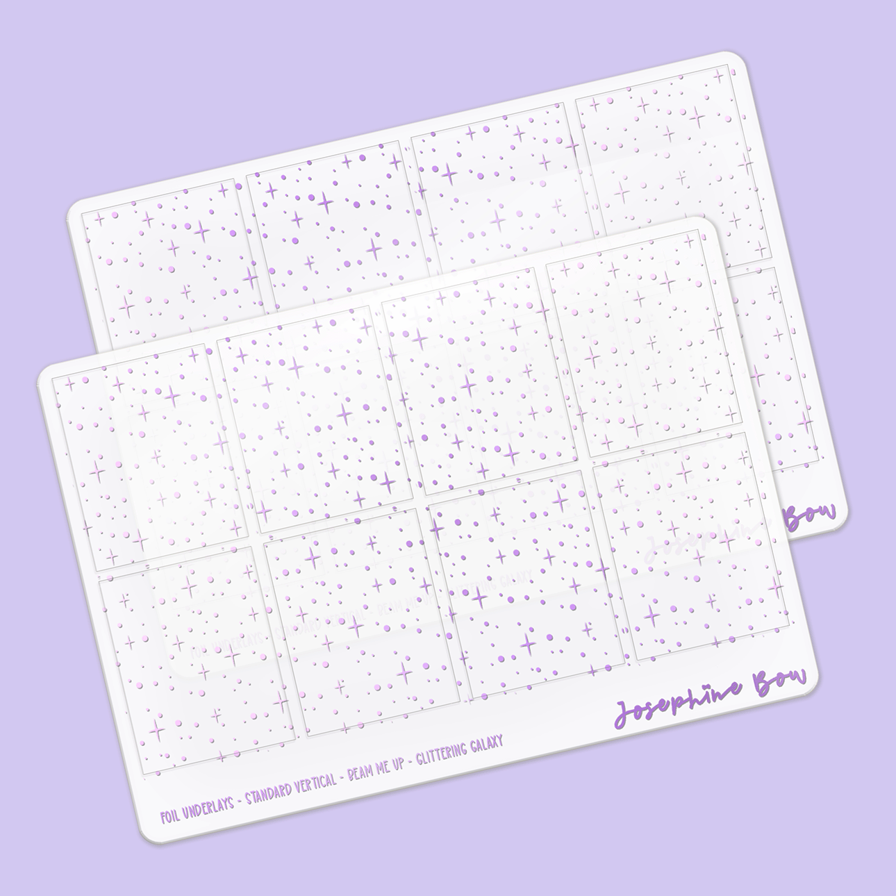 Beam Me Up Foil Underlays | Glittering Galaxy Stars