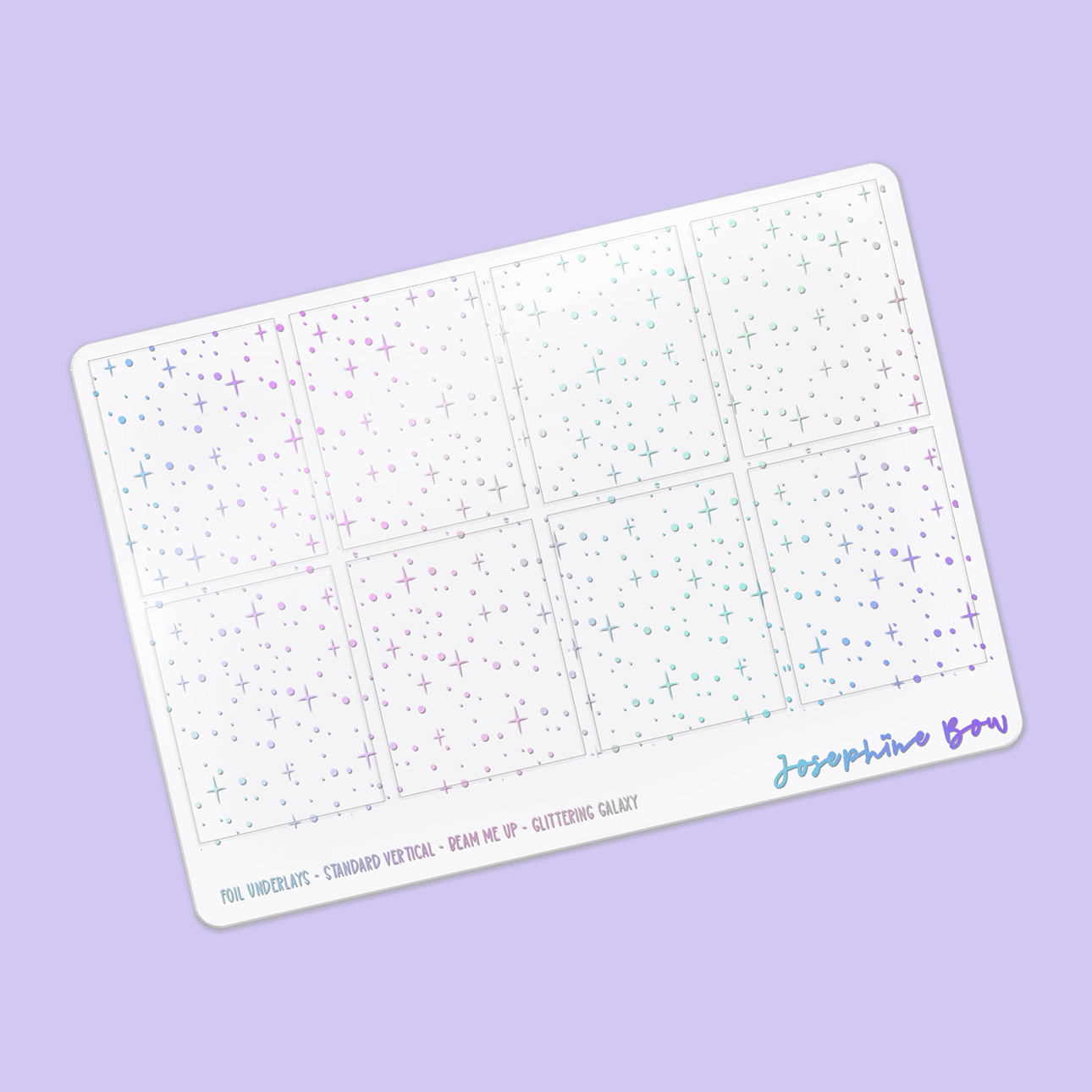 Beam Me Up Foil Underlays | Glittering Galaxy Stars