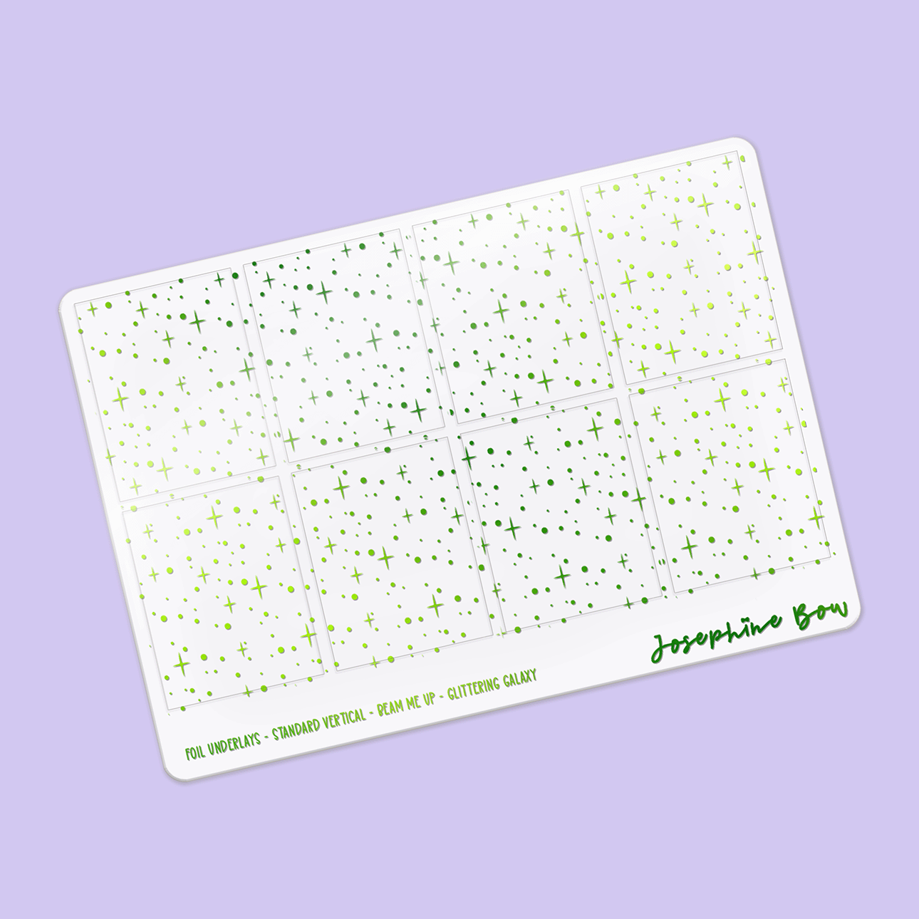 Beam Me Up Foil Underlays | Glittering Galaxy Stars