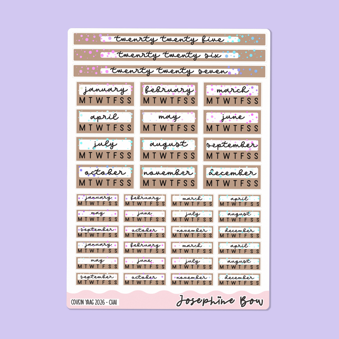 2026 Year At a Glance | Hobo Cousin - Neutral