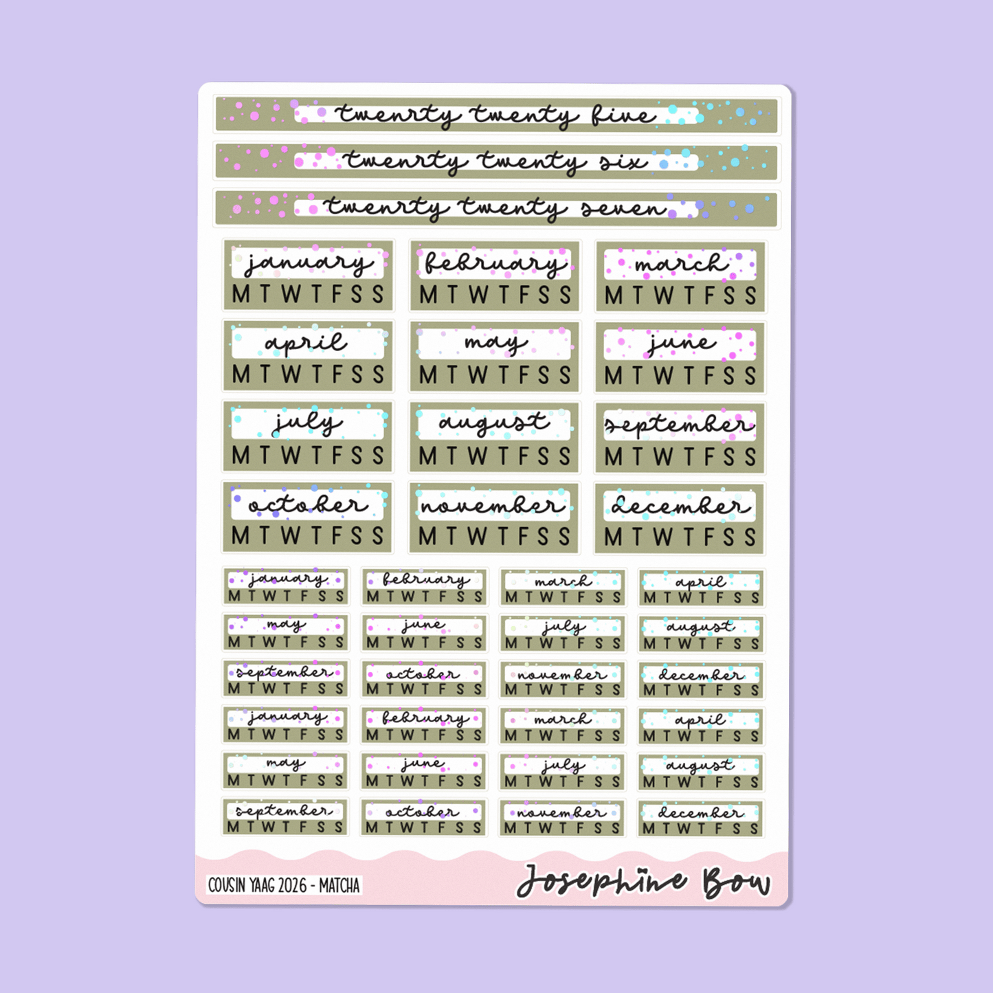 2026 Year At a Glance | Hobo Cousin - Neutral