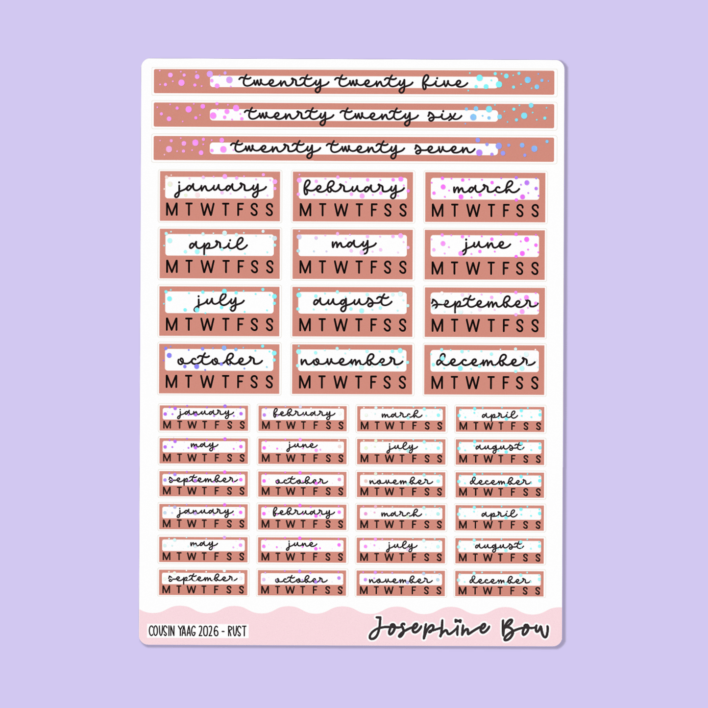 2026 Year At a Glance | Hobo Cousin - Neutral