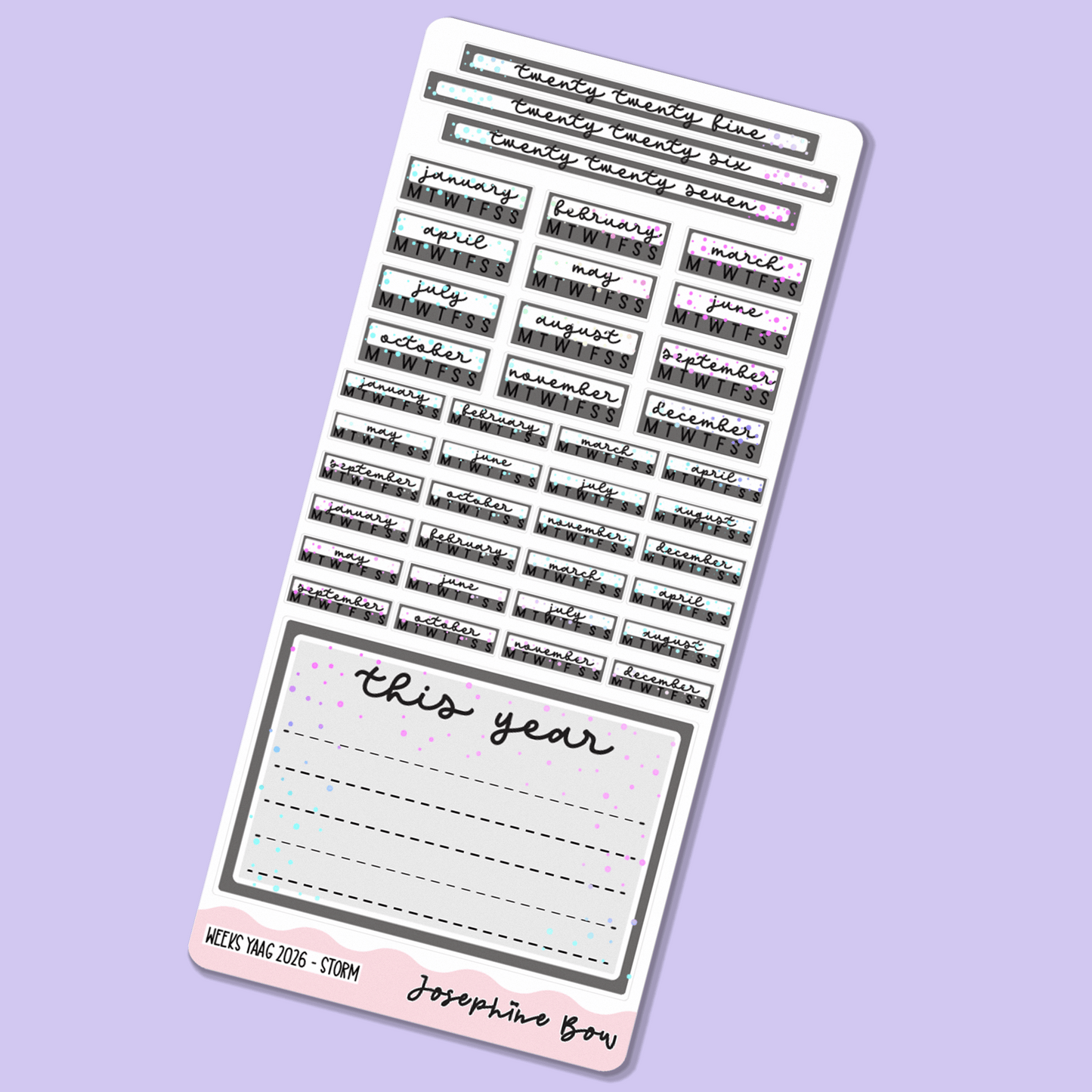 2026 Year At a Glance | Hobo Weeks - Neutral