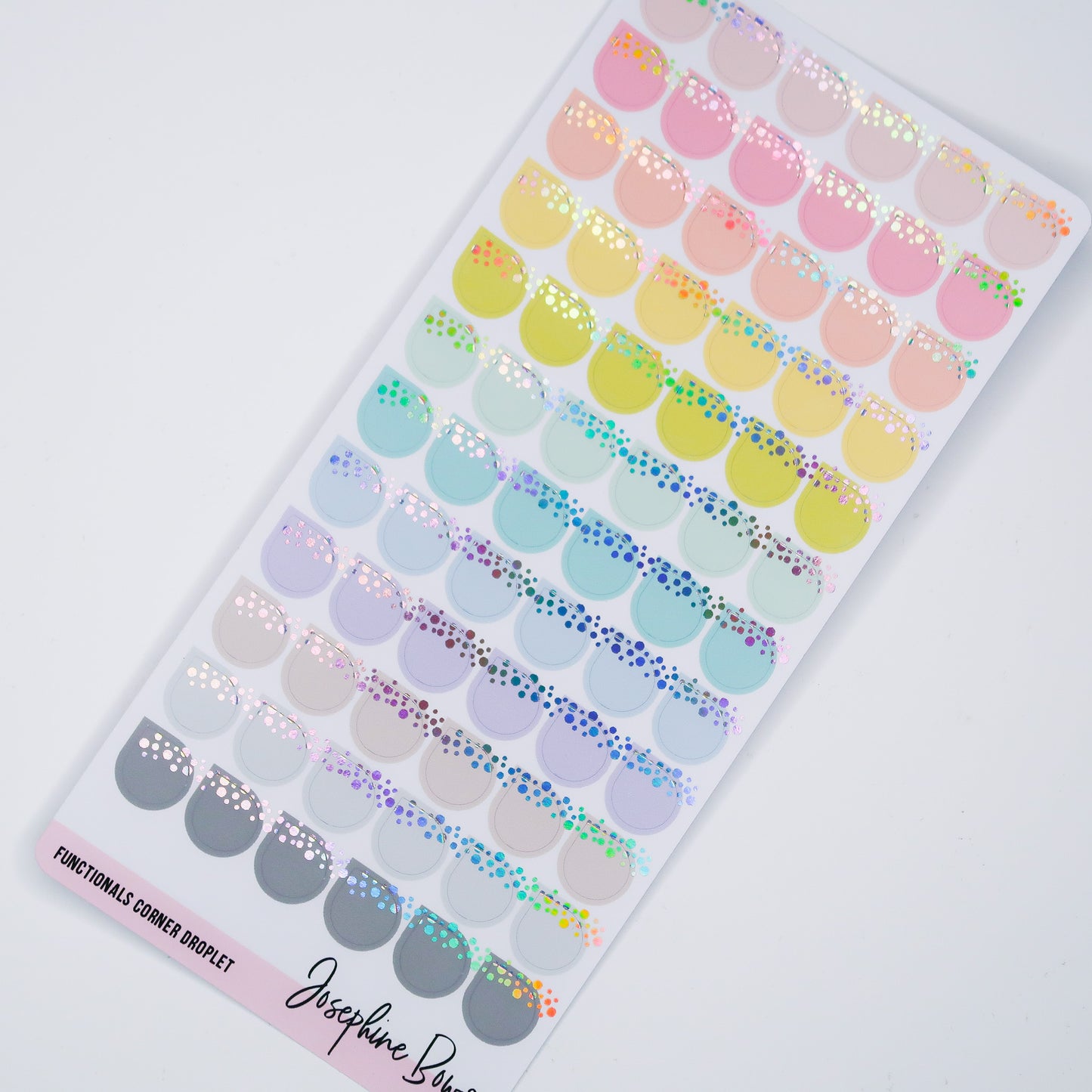 Foiled Corner Droplets | Pastel
