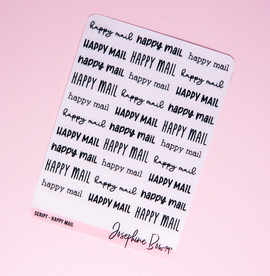 Transparent Script | Happy Mail