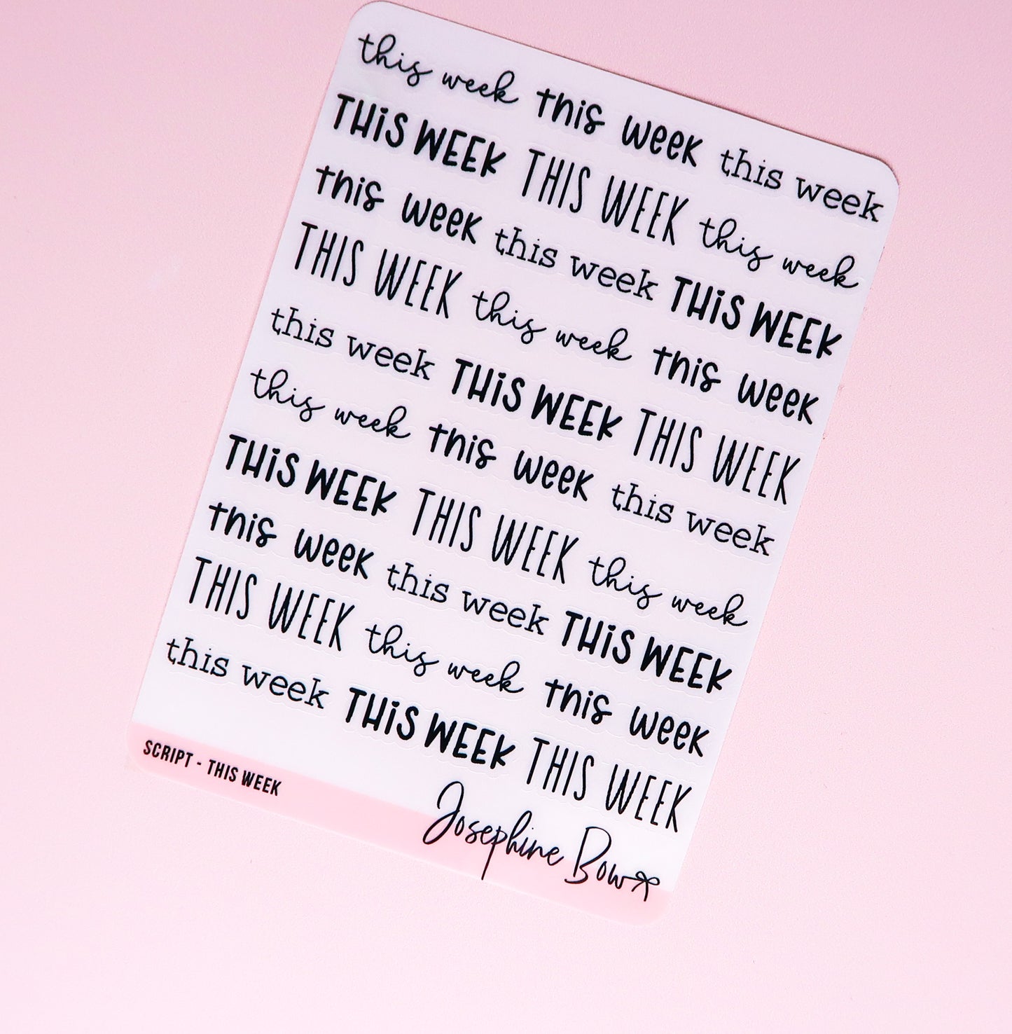 Transparent Script | This Week