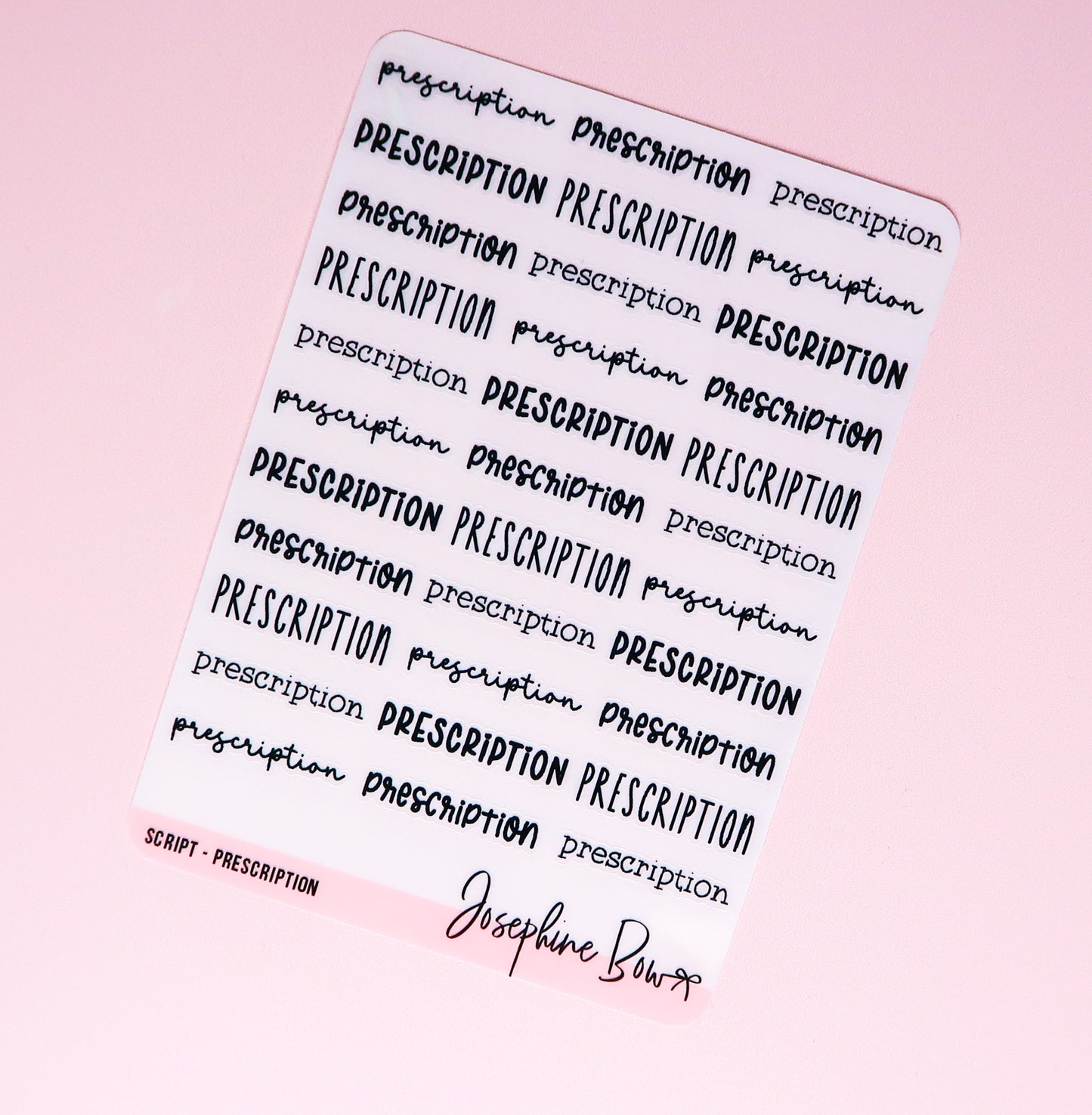 Transparent Script | Prescription