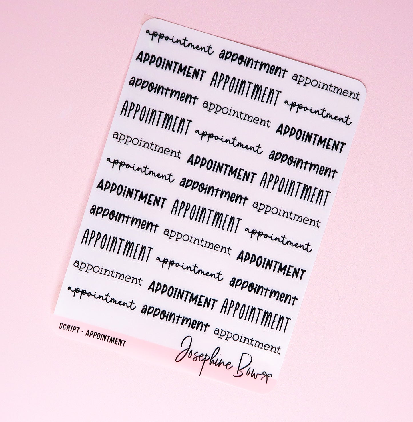 Transparent Script | Appointment