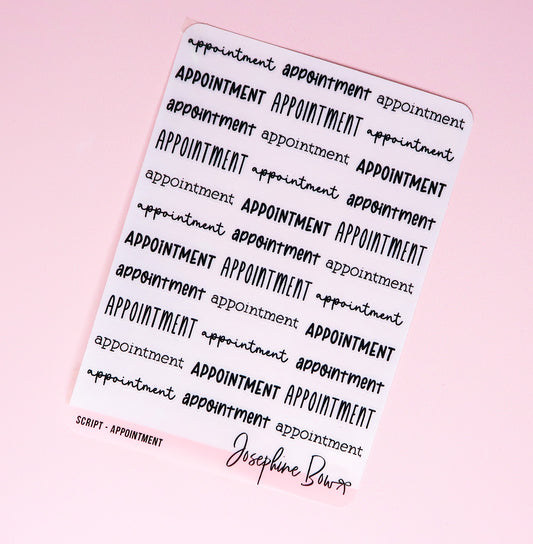 Transparent Script | Appointment