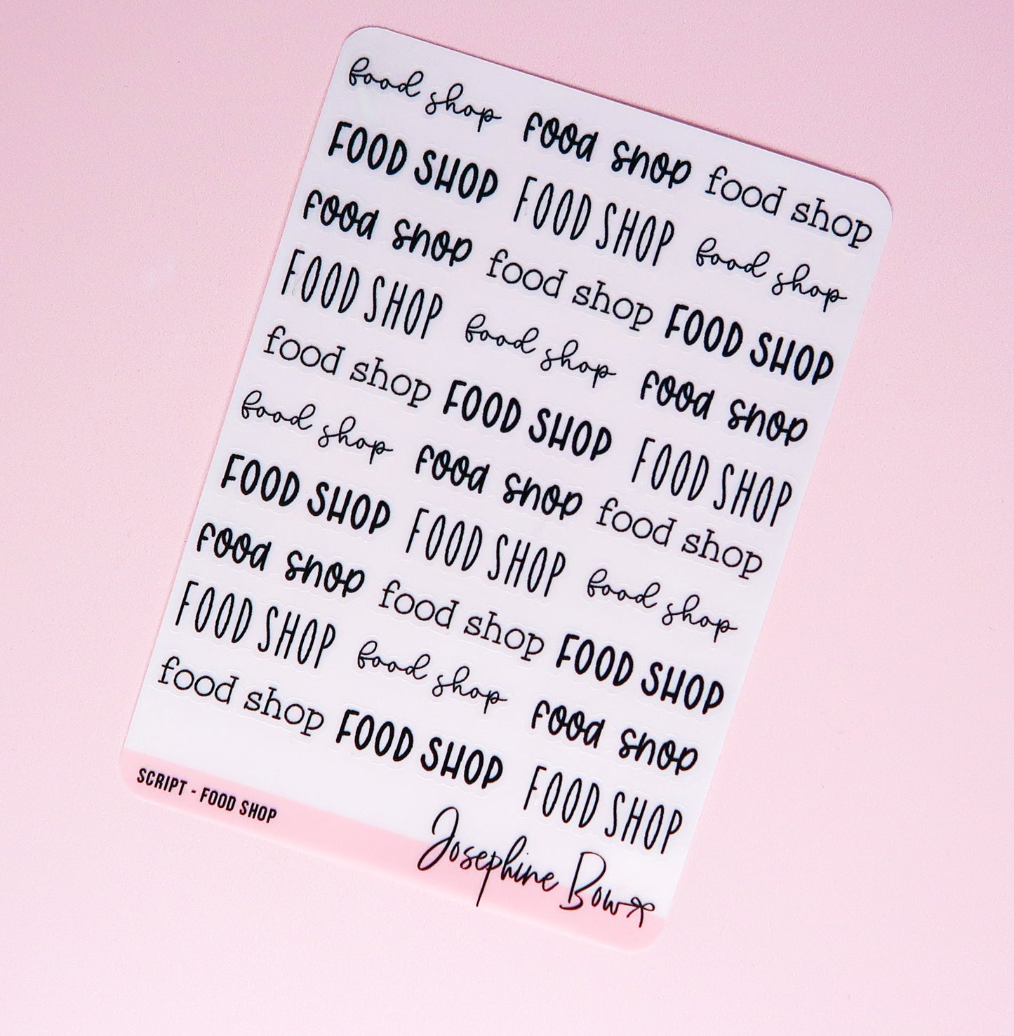 Transparent Script | Food Shop