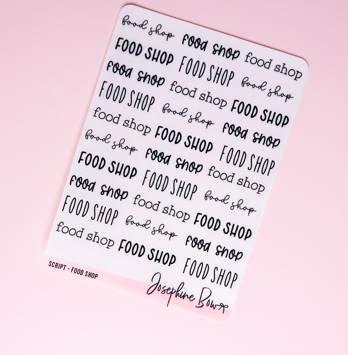 Transparent Script | Food Shop