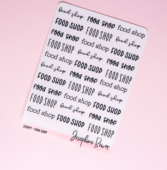 Transparent Script | Food Shop