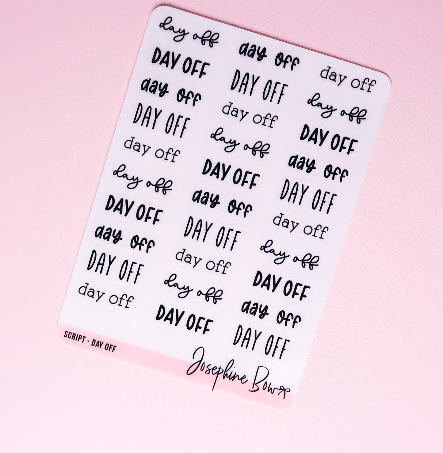 Transparent Script | Day Off