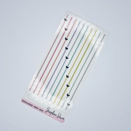 Hobo Weeks Vertical Divider | Pastel Hearts