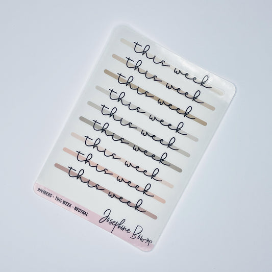 This Week Divider | Neutral