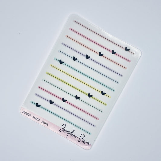 Hobo Weeks Divider | Pastel Hearts