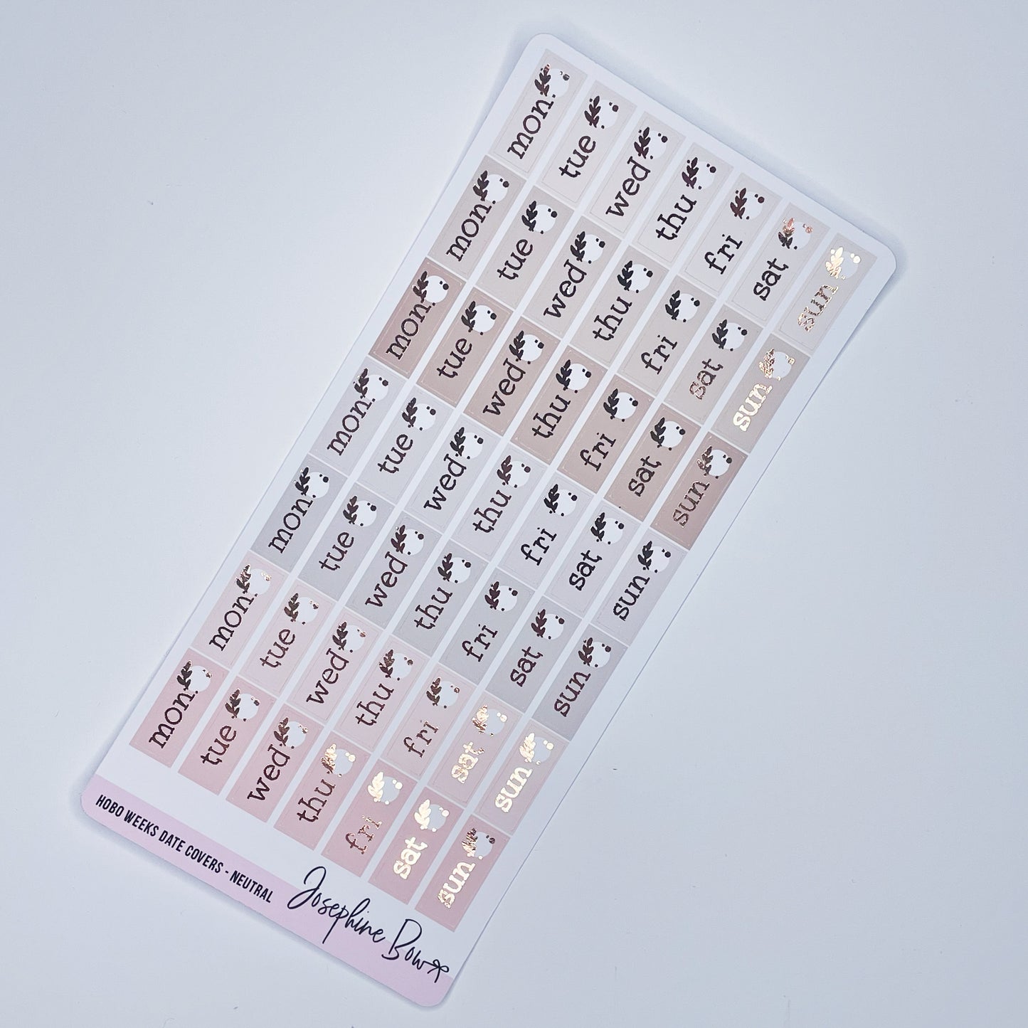 Foiled Hobo Weeks Date Covers | Neutral
