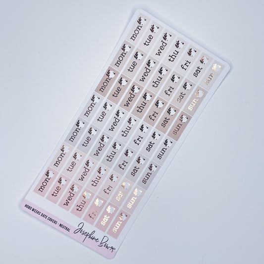 Foiled Hobo Weeks Date Covers | Neutral