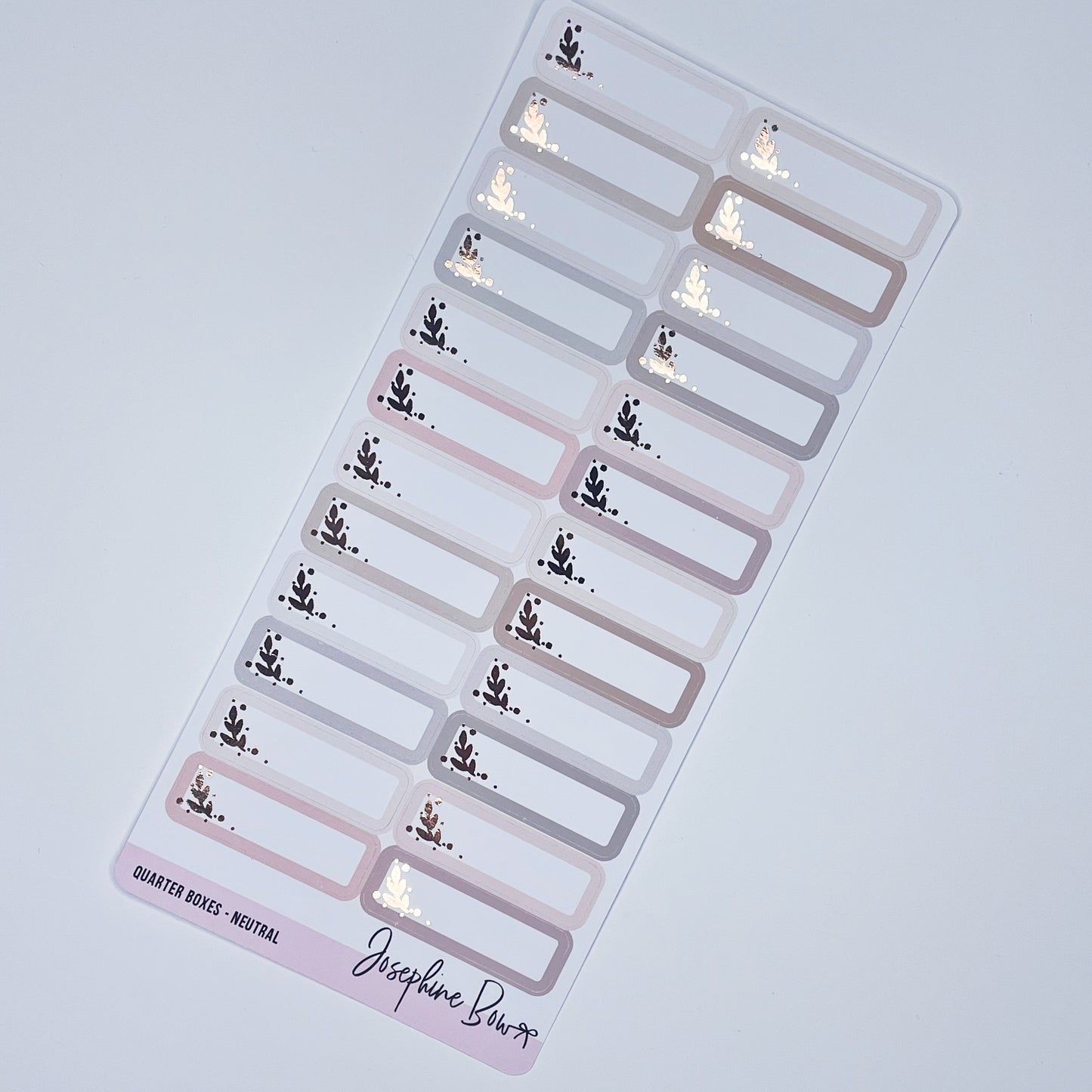 Foiled Quarter Boxes | Neutral