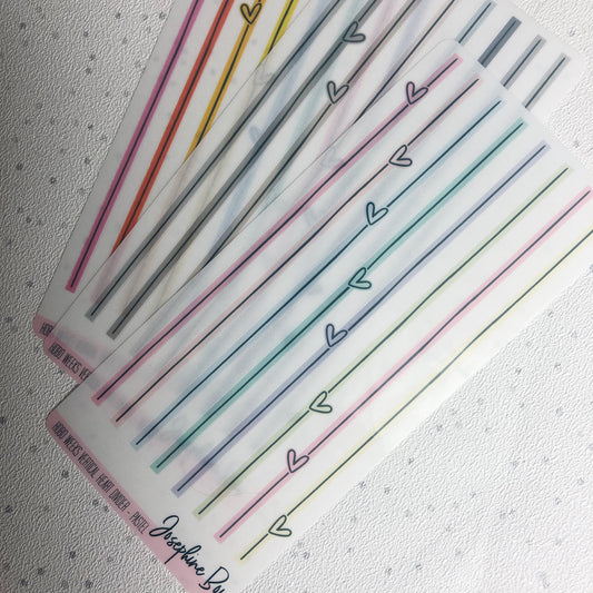 Transparent Vertical Heart Dividers (3 colour options)