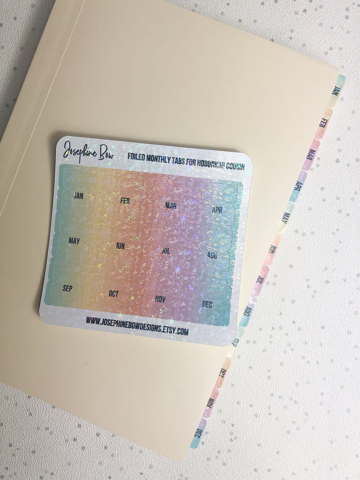 Hobonichi Cousin Pastel Ombre Monthly Tabs