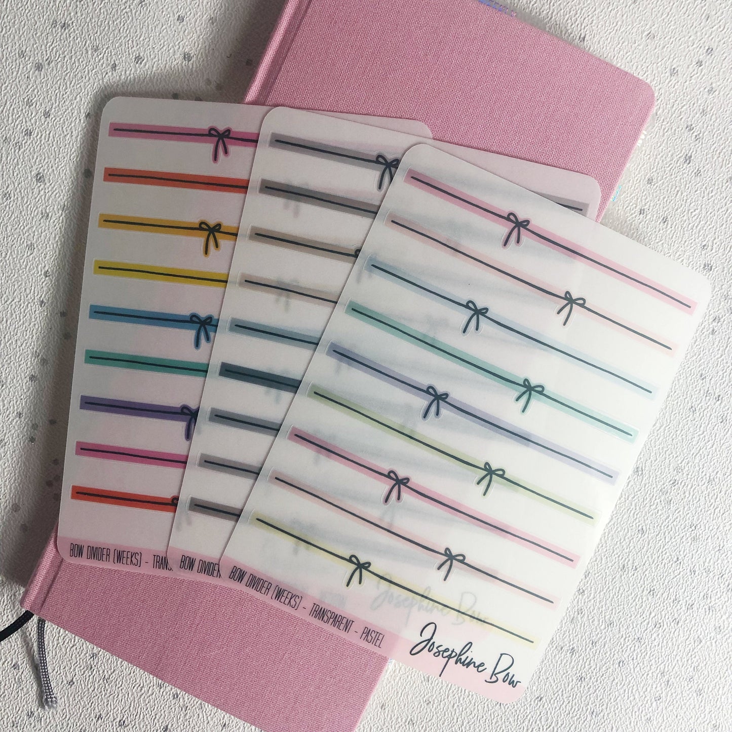 Transparent Horizontal Bow Dividers (4 colour options)